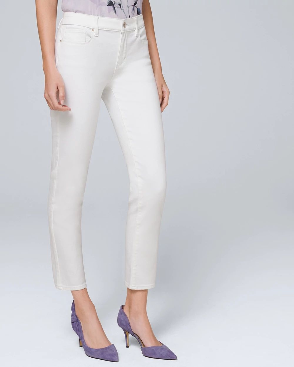 Mid Rise Essential Slim Crop Jeans